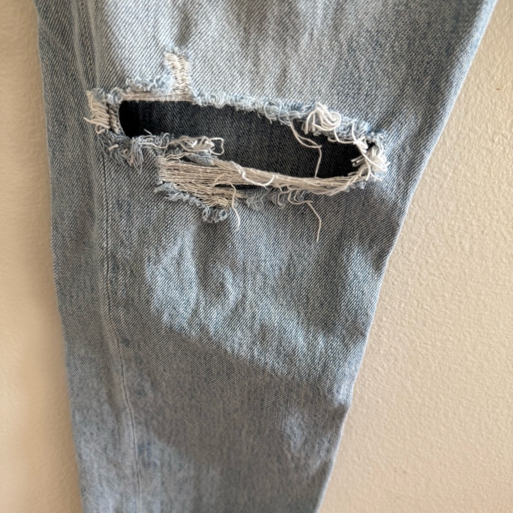 Agolde Riley Crop High Rise Distressed Jeans size 27 - Picture 8 of 12